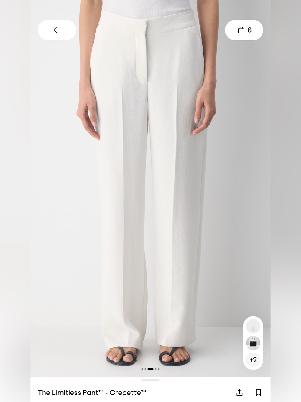 NWT The Limitless Pant™ Crepette™ - Light Birch Tailored Trousers